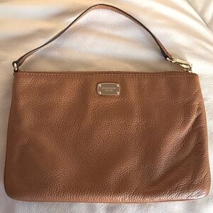 Michael Kors Brown Pebbled Leather Shoulder Bag